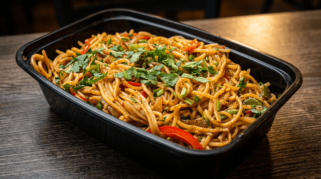 Veg Hakka Noodles.
