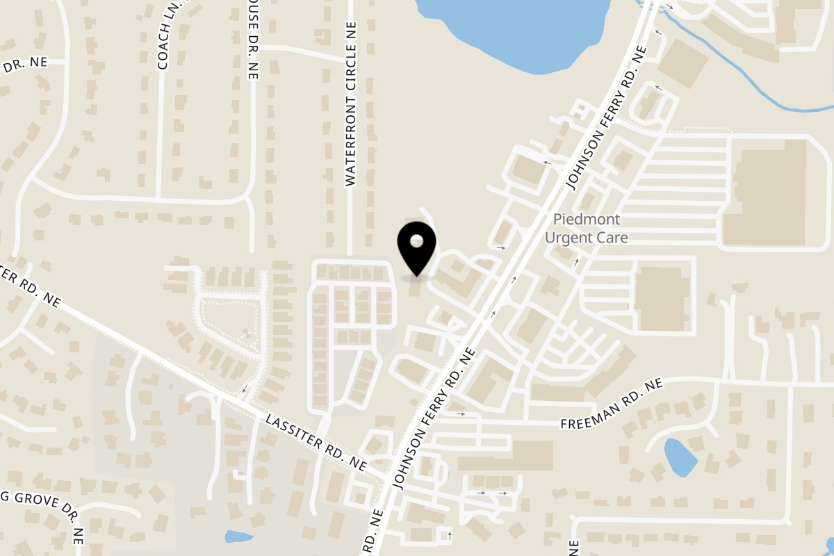 Map showing the location of Aapka Food Adda on 2995 Johnson Ferry Rd Suite#410 in Marietta